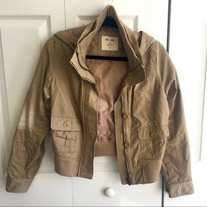 MI AMI Camel Cropped Mini Trench Bomber Jacket Size Medium (open to offers)